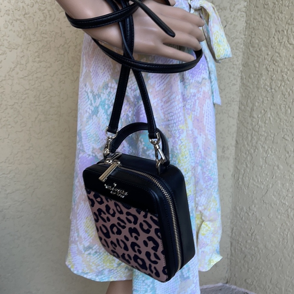 Kate Spade daisy graphic leopard vanity crossbody - Picture 7 of 16